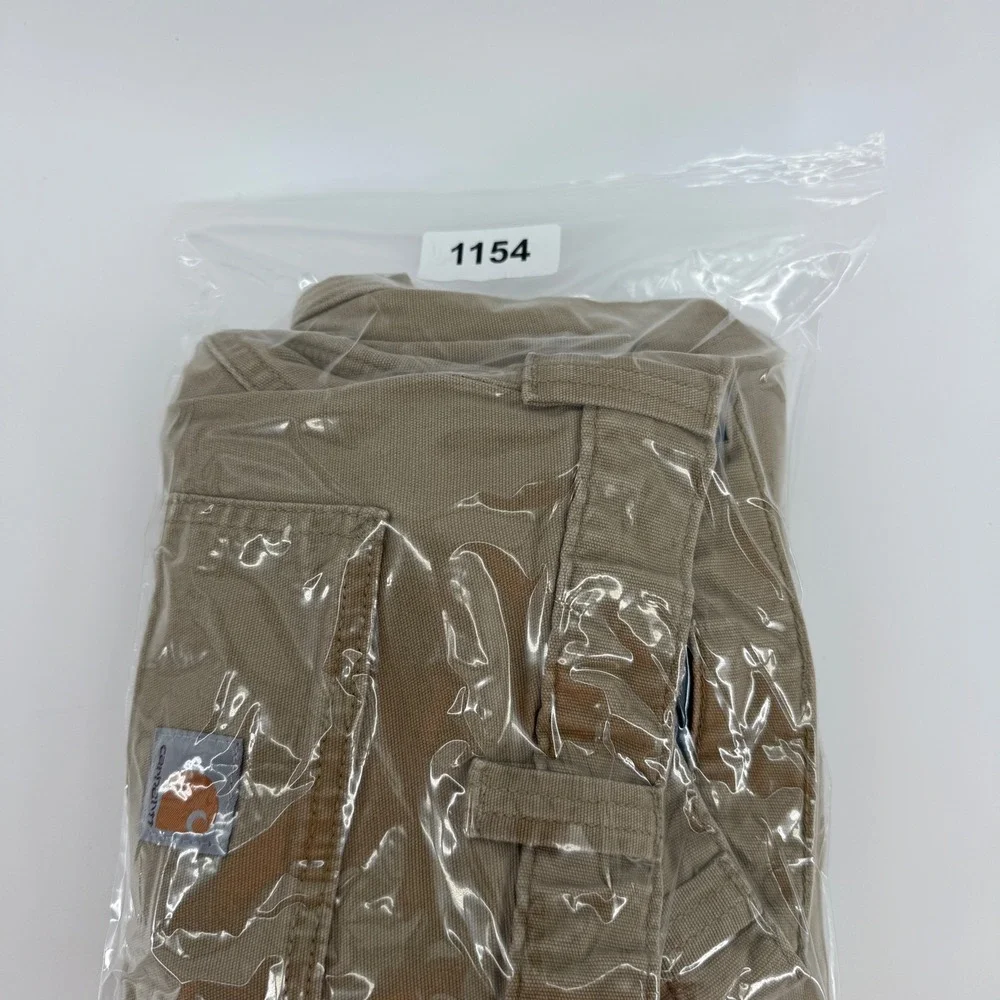 Carhartt Rugged Flex Relaxed Fit Knit Lined Canvas Utility Work Pants Tan 35x34 - Picture 11 of 11